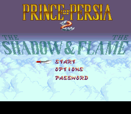 Prince of Persia 2 - The Shadow & The Flame (USA) Title Screen
